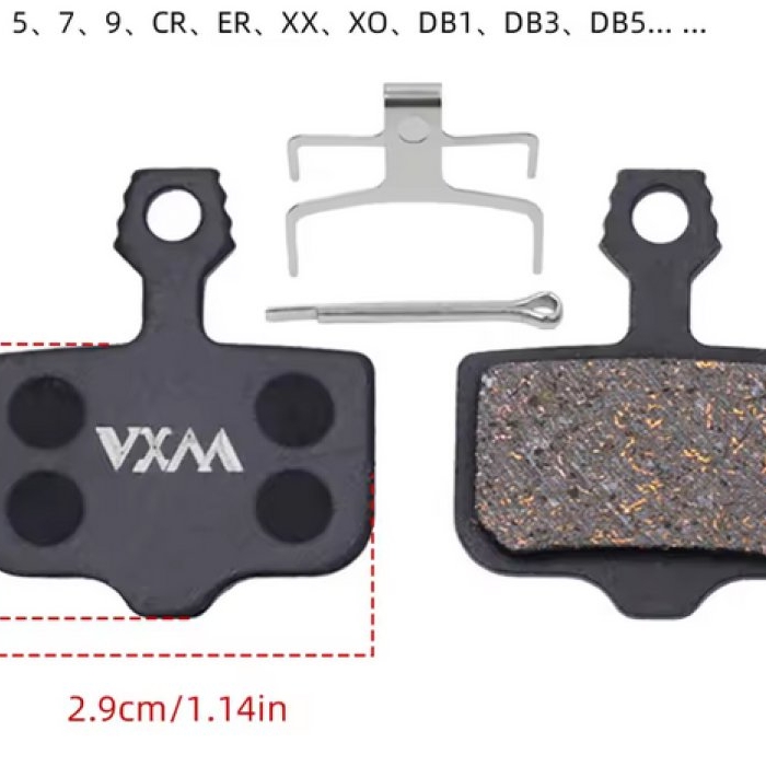 Par de pastilhas semimetálicas VXM para Sram 