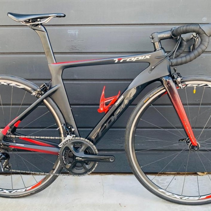 Bicicleta Road Tropix Paris carbono 2x11 Shimano 105 tam M - usada