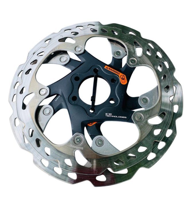 Par de Rotores Shimano SM-RT86 160/180mm 6 Furos - usados