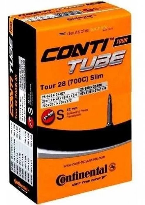 Câmara de ar Continental Tour 28 Slim 700 X 28 A 37c Bico 42mm
